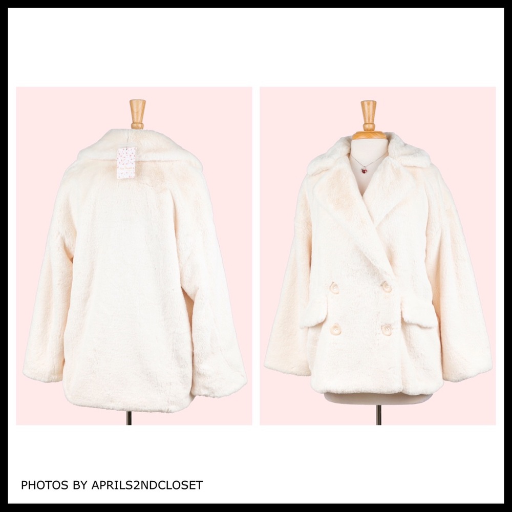 FREE PEOPLE BOHO TEDDY COAT FAUX FUR JACKET A2C - Picture 10 of 15